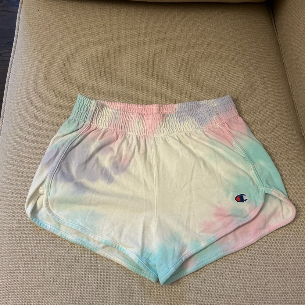 Champion Pastel Tie Dye Mini Shorts